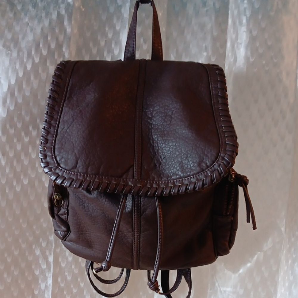 Underonesky Brown Leather Backpack
